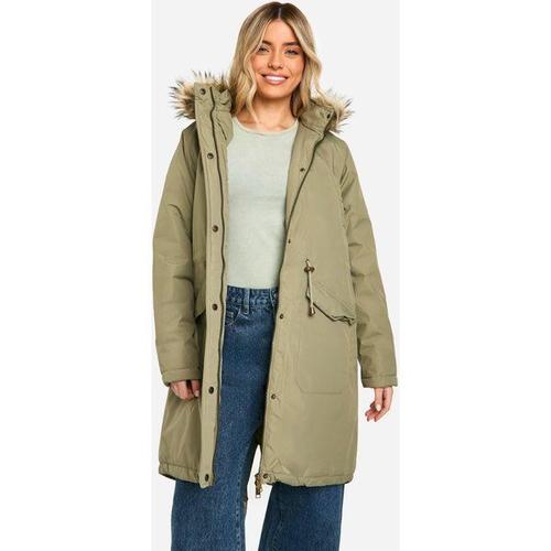 Parka femme kaki discount fourrure